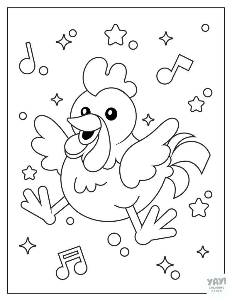Rooster coloring page