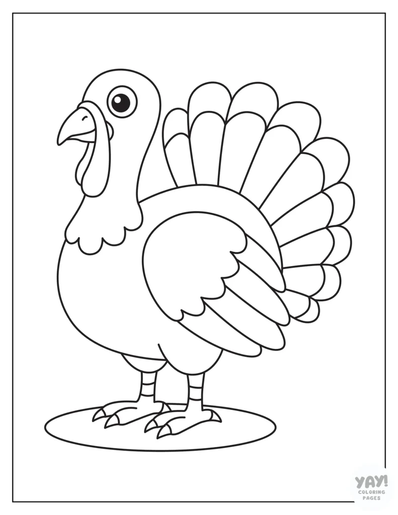 Turkey coloring page