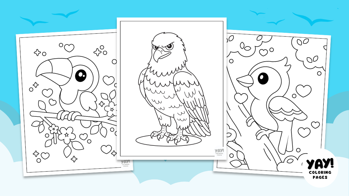 Bird coloring pages from Yay! Coloring Pages