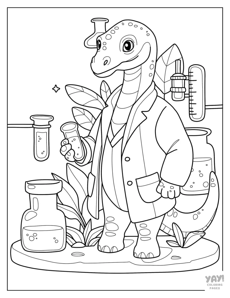 Scientist brachiosaurus to color