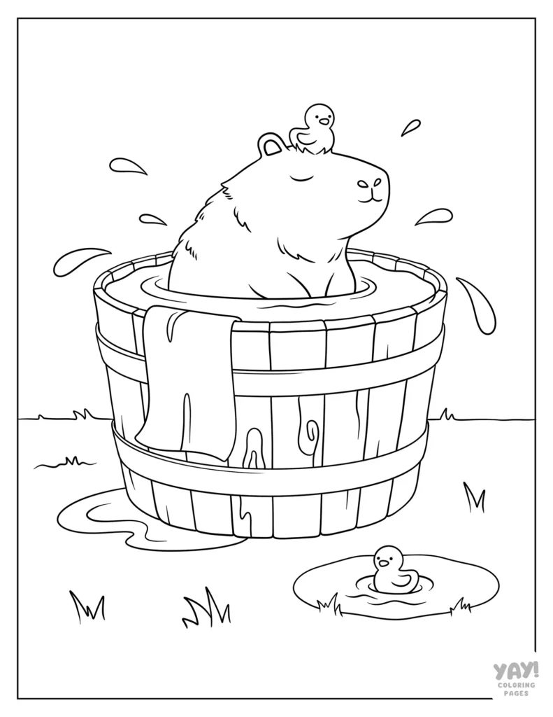 Coloring Page Of A Capybara