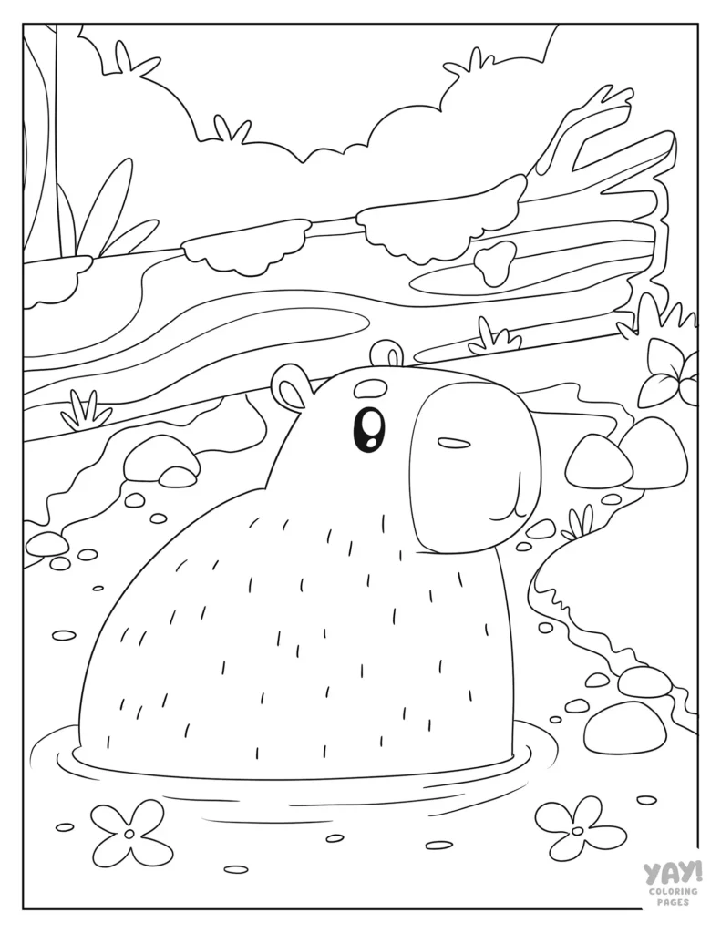 Capybara Coloring Pages Free Printables 