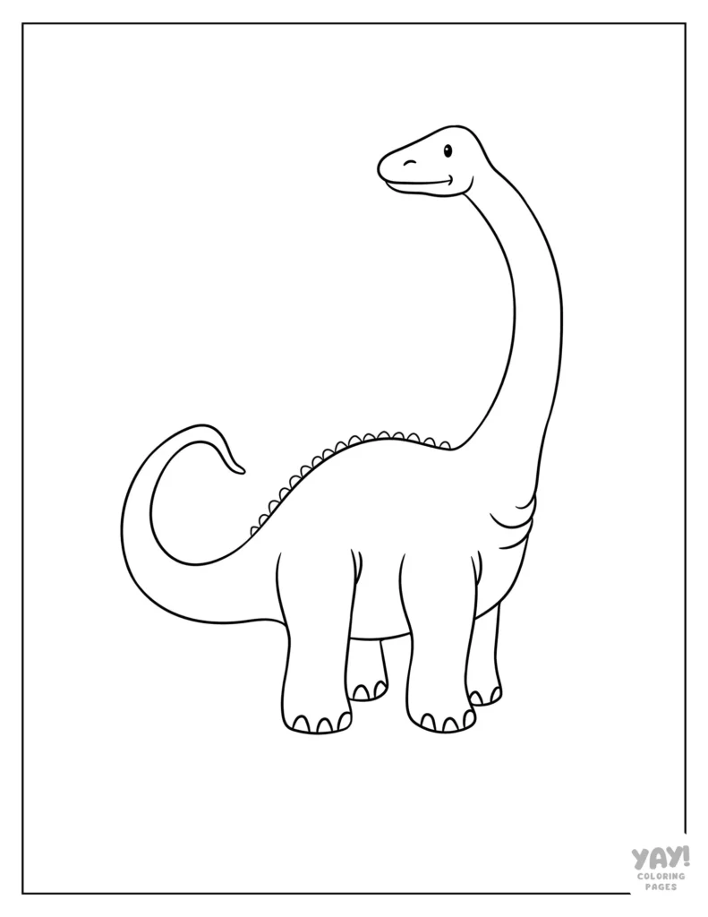 Diplodocus dinosaur coloring page