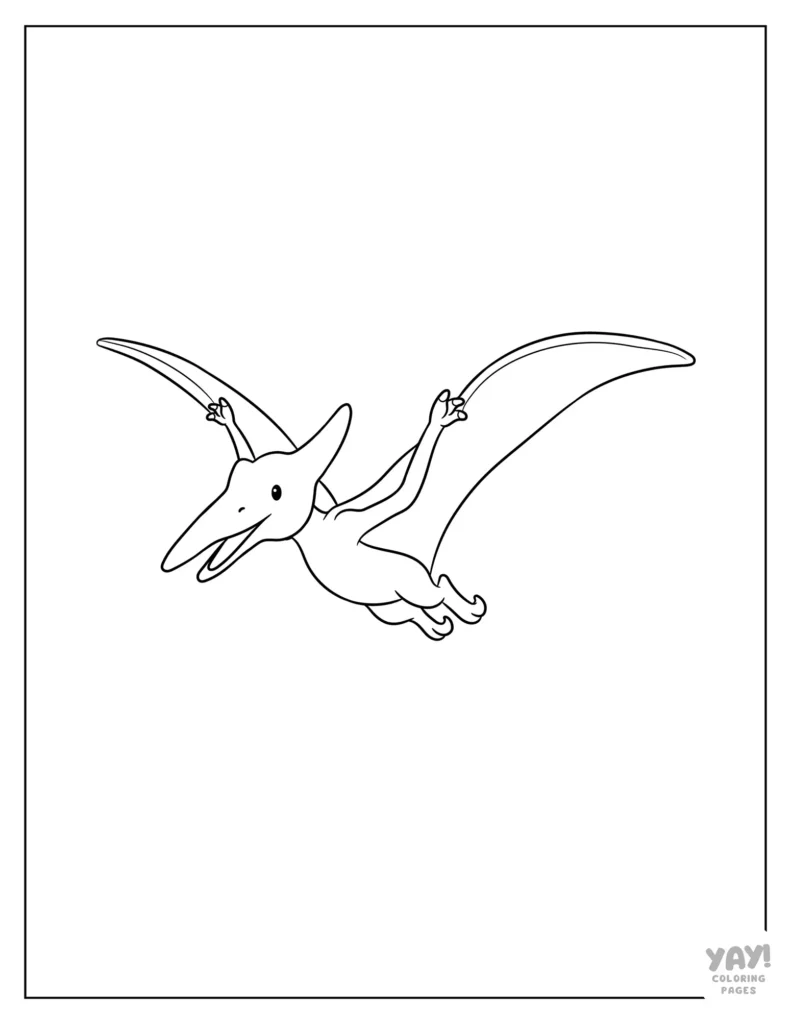 Pteranodon dinosaur coloring page