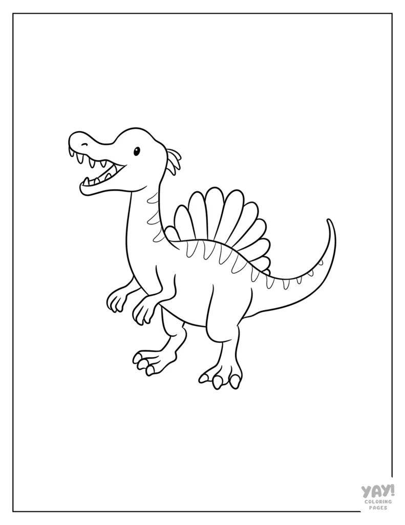 Spinosaurus dinosaur coloring page