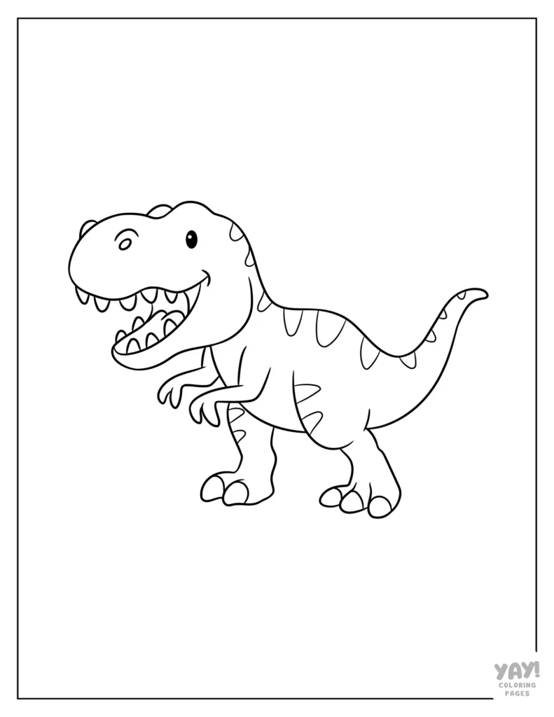 T-Rex dinosaur coloring page