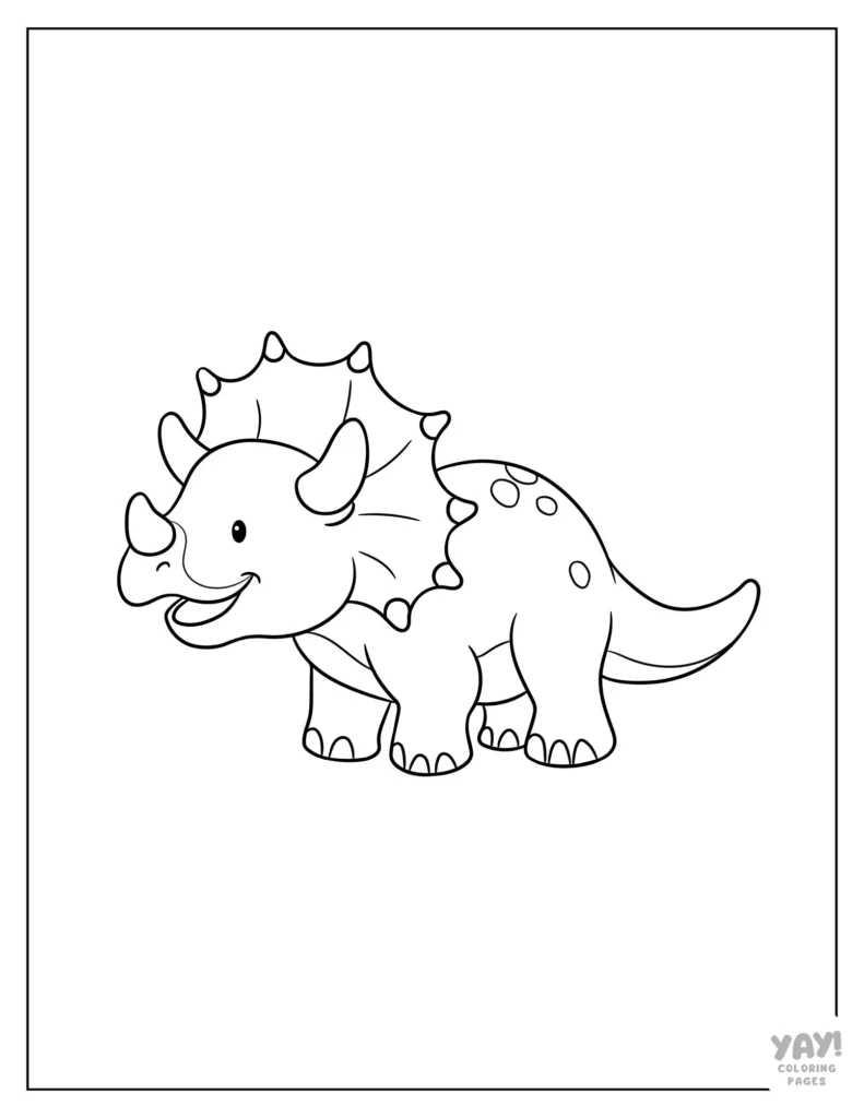 Triceratops dinosaur coloring page