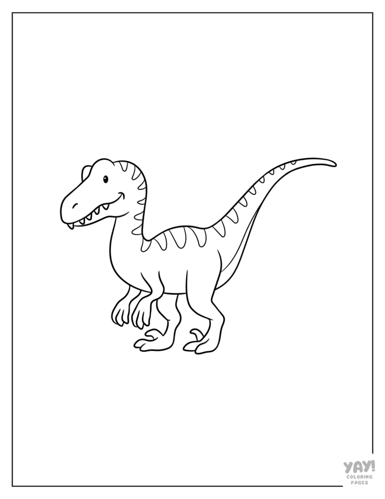 Velociraptor dinosaur coloring page