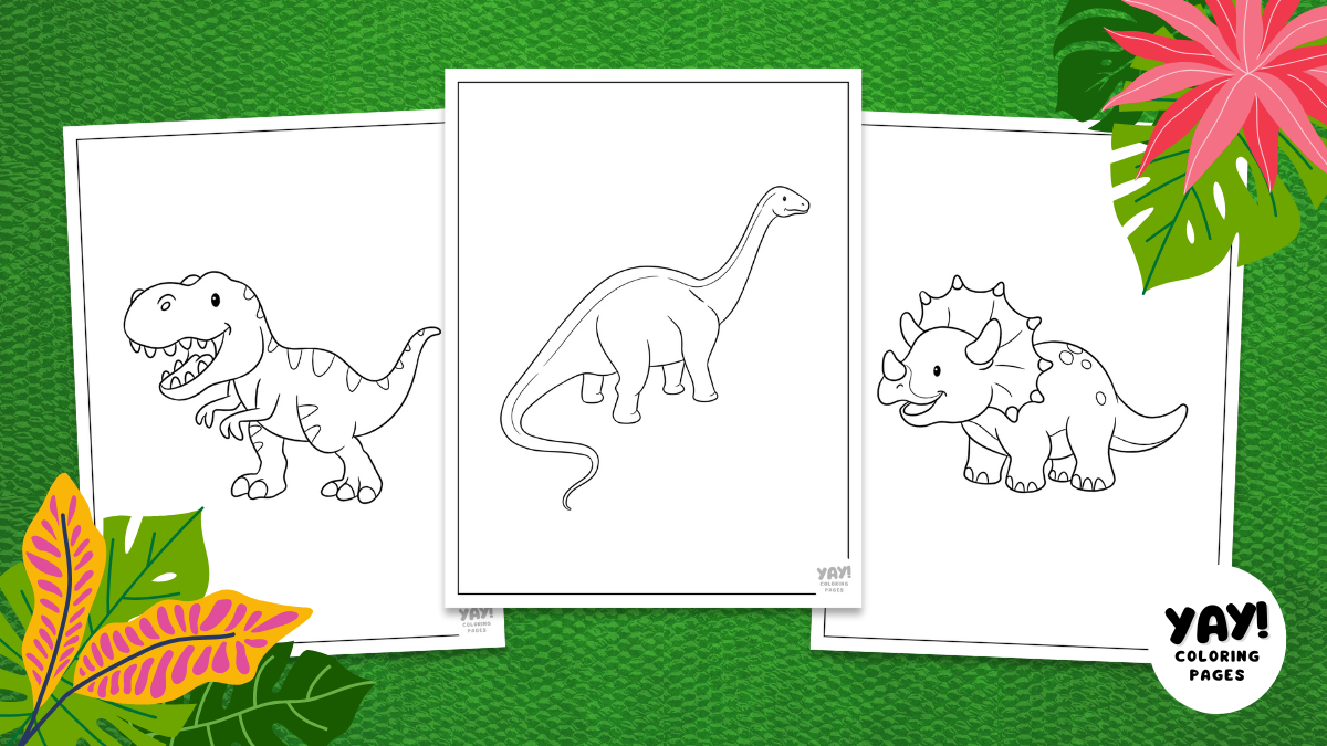 Dinosaur coloring pages from Yay! Coloring Pages