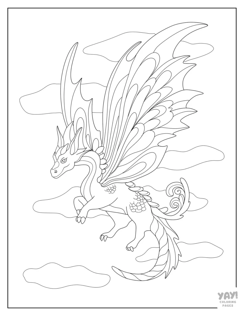 Dragon coloring page for all ages