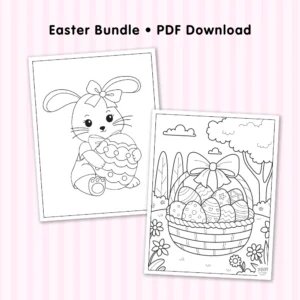 Easter coloring pages digital download from Yay! Coloring Pages
