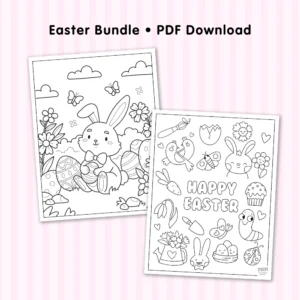 Easter coloring pages digital download from Yay! Coloring Pages