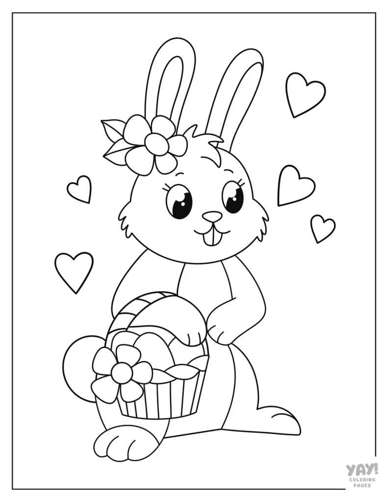 Easter bunny holding basket