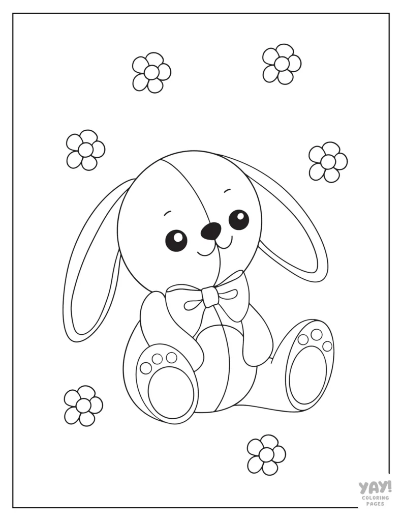 Easter bunny coloring page