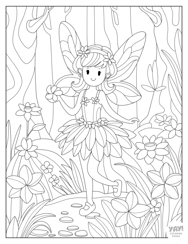 Free fairy coloring pages