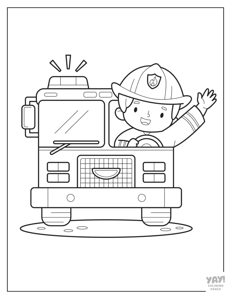 Fire Truck Coloring Pages (Free Printables)