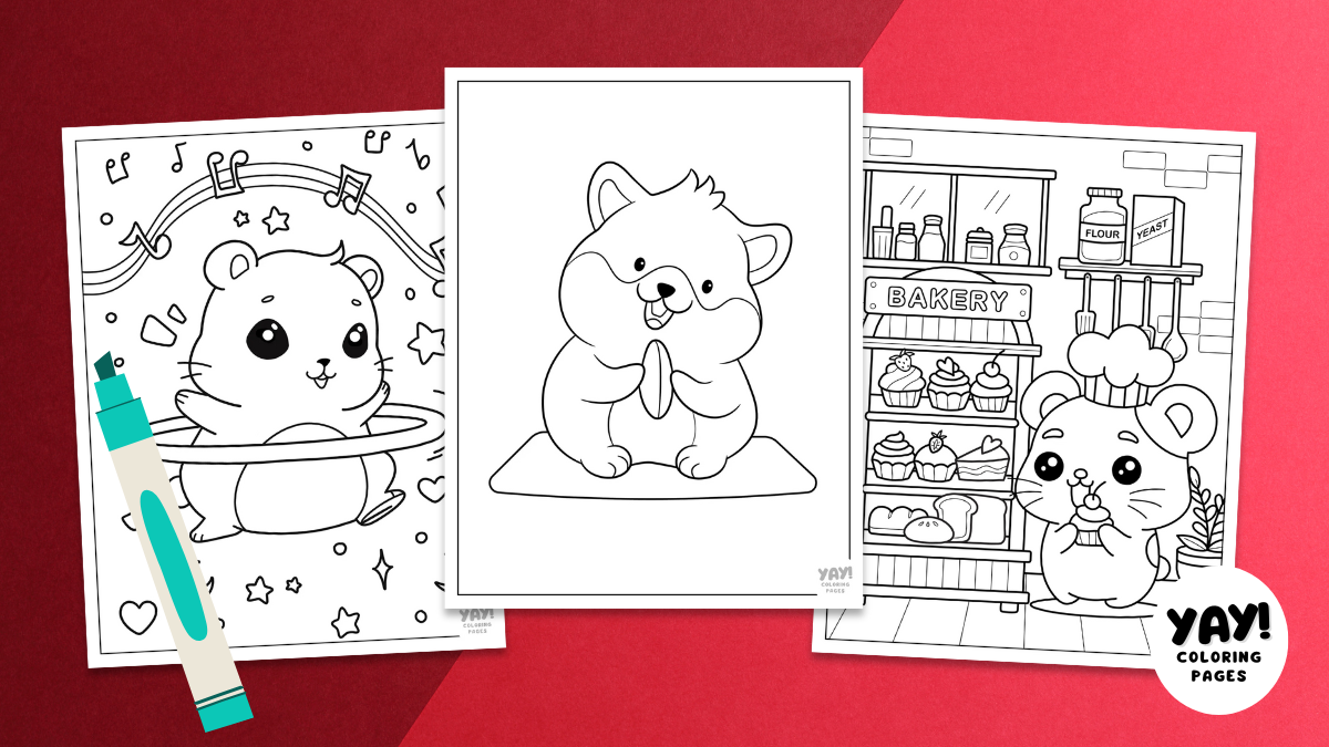 Hamster coloring pages from Yay! Coloring Pages