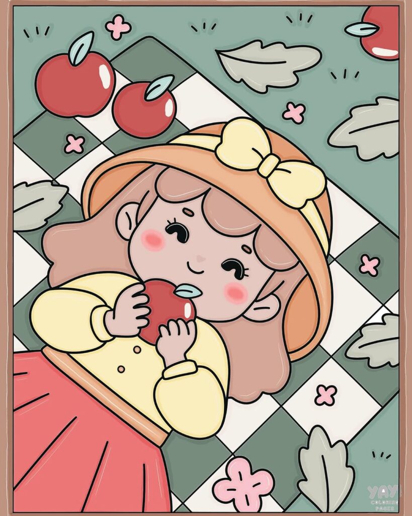 ColorWithYay kawaii coloring page