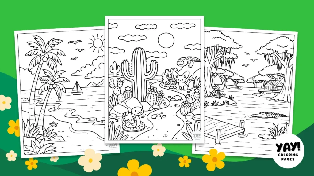 Landscape coloring pages from Yay! Coloring Pages