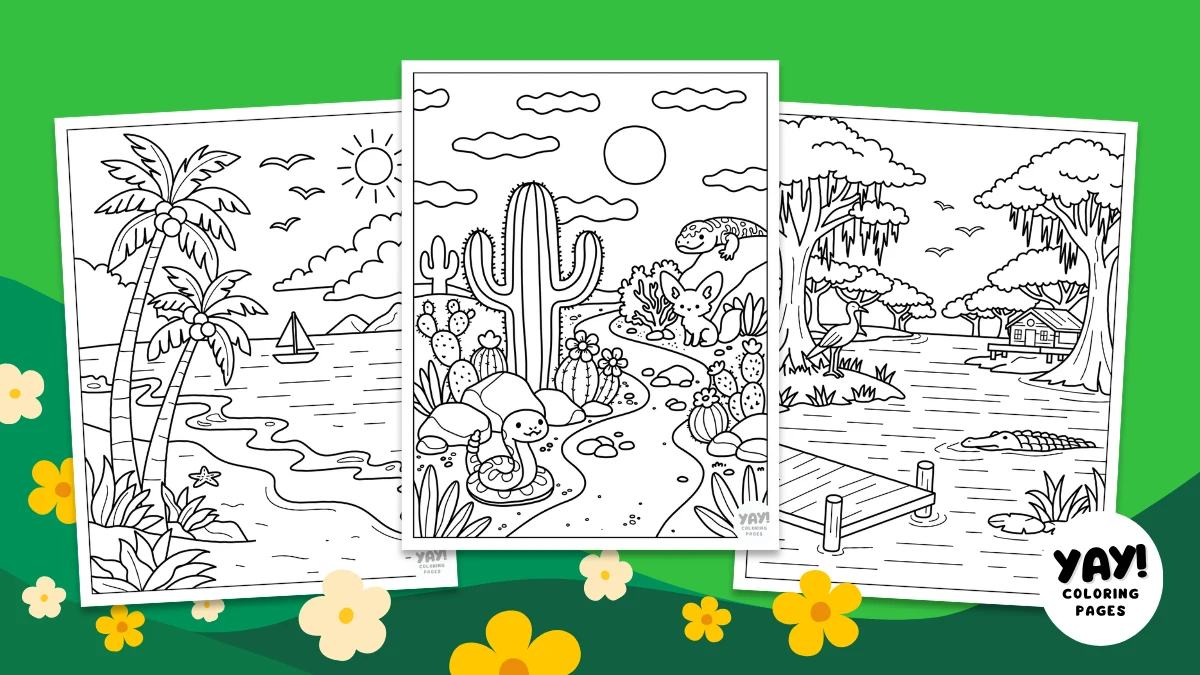 Landscape coloring pages from Yay! Coloring Pages