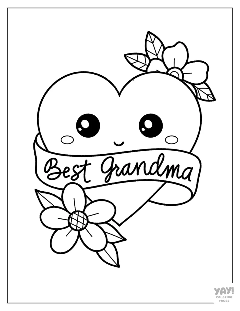 Best Grandma coloring page