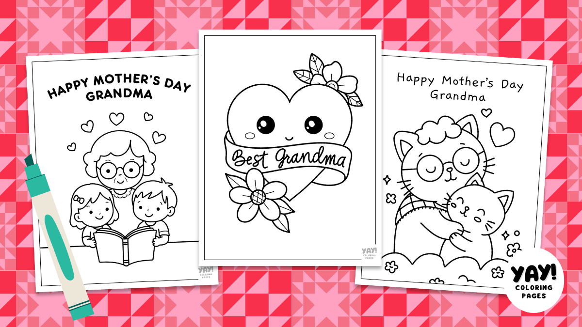 Happy Mother's Day Grandma coloring pages