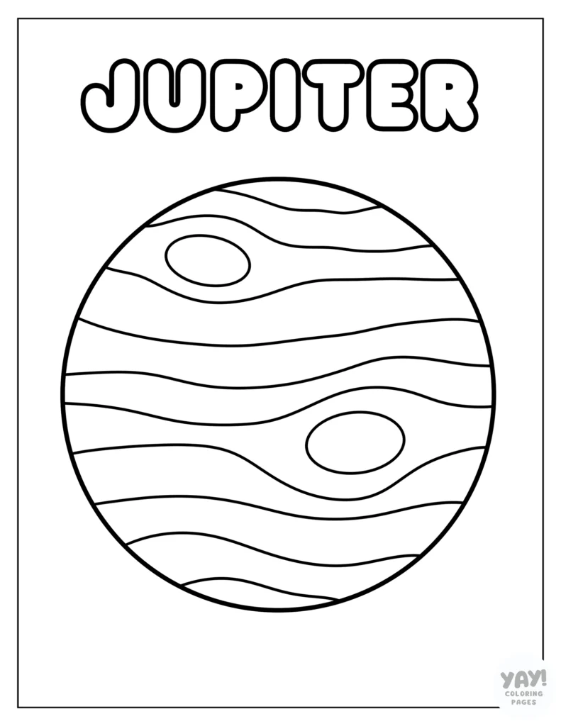 Jupiter coloring page