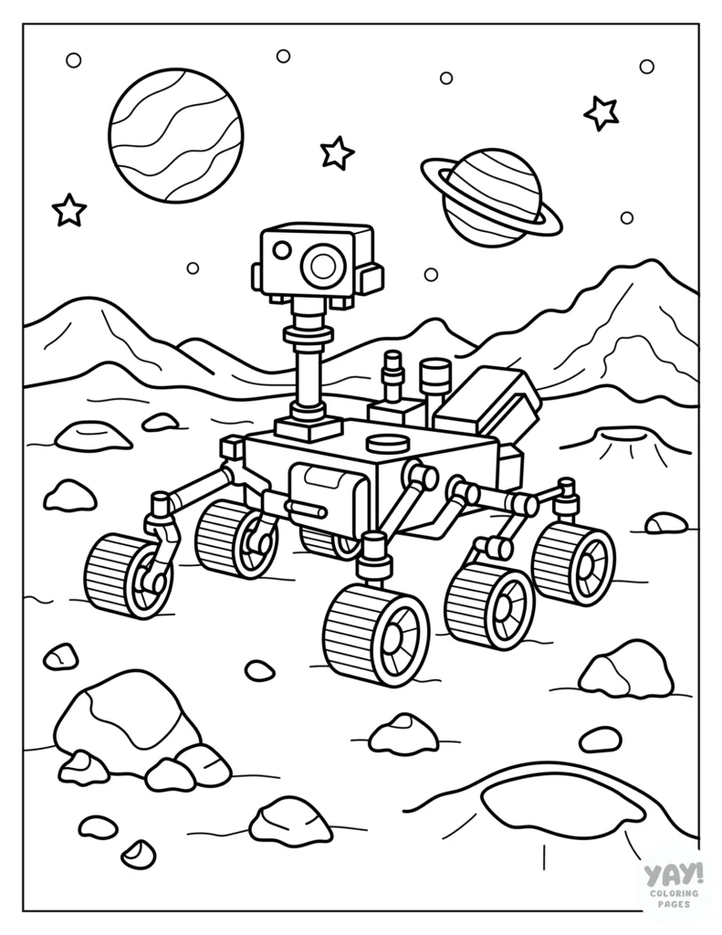 Mars Perseverance coloring page