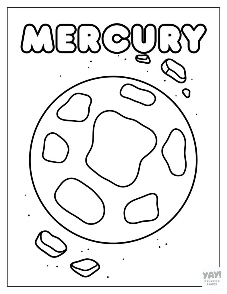 Mercury coloring page