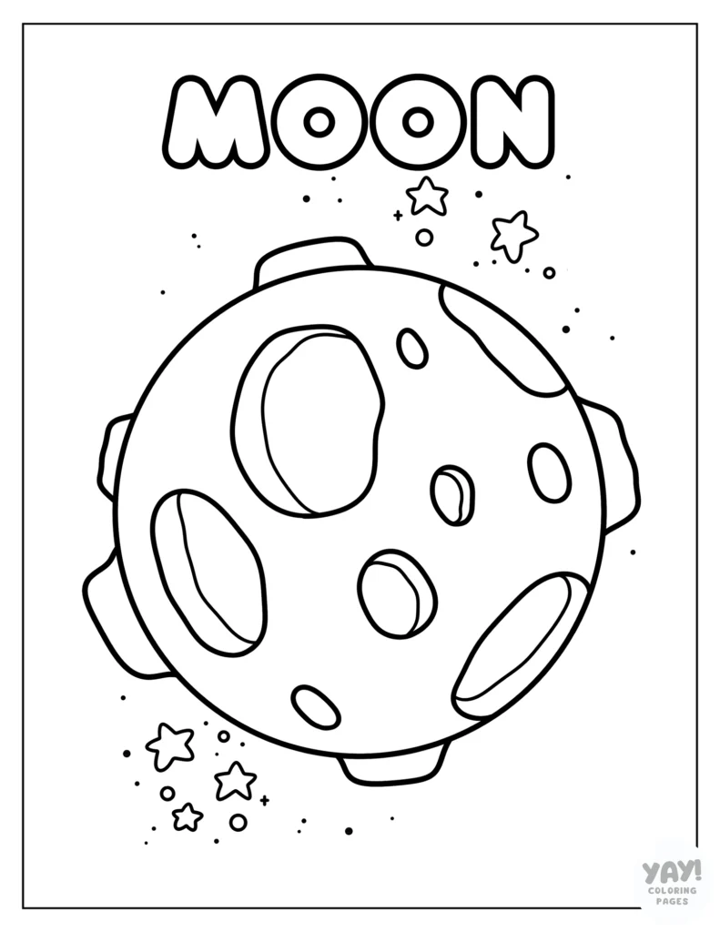 Moon coloring page