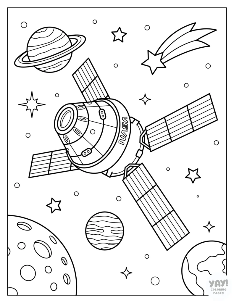 Nasa module coloring page