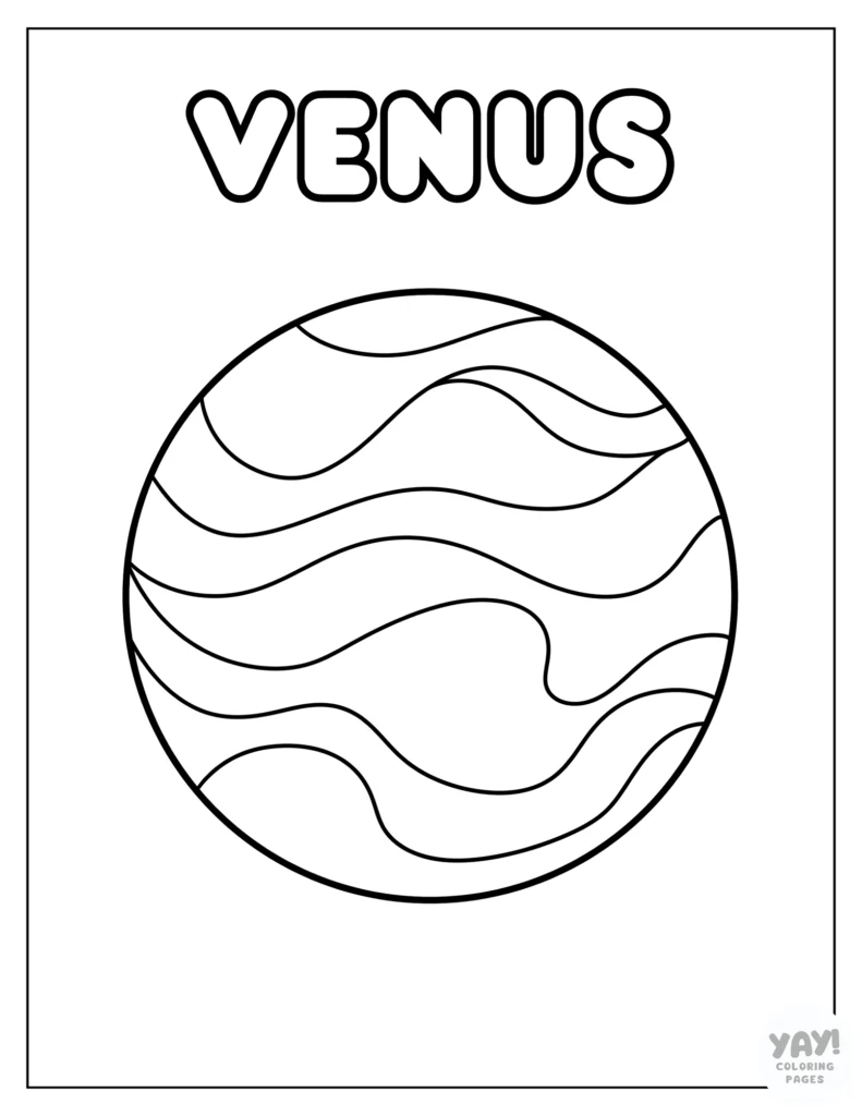 Venus coloring page