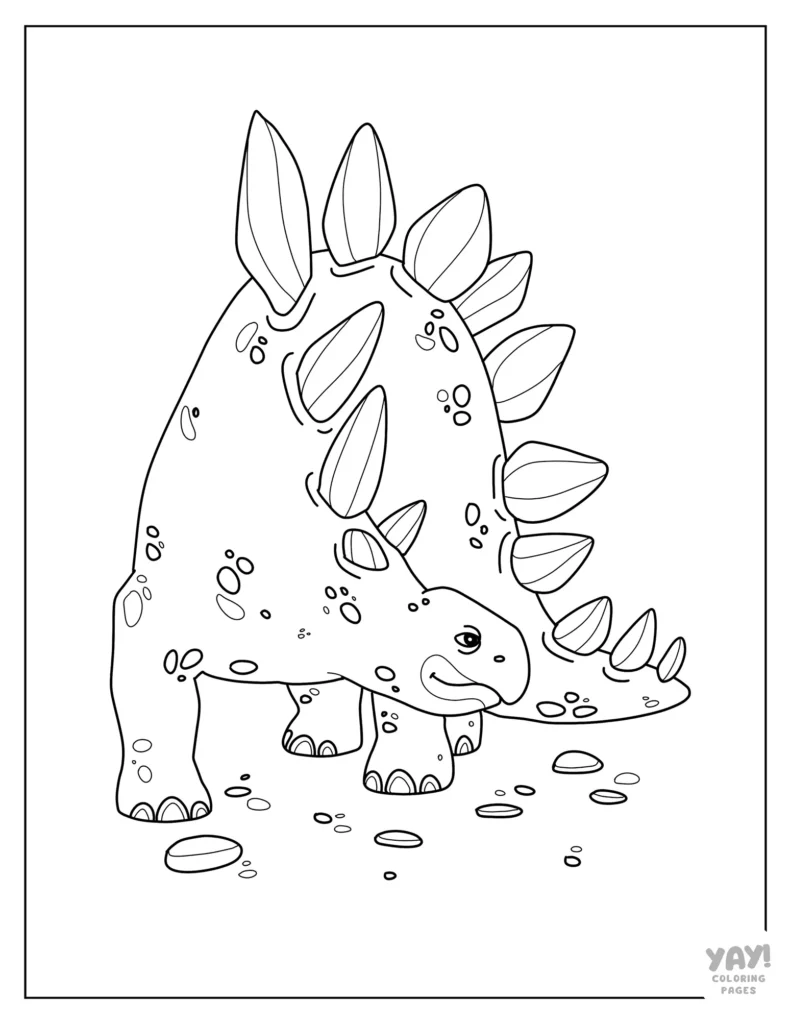 Stegosaurus line drawing