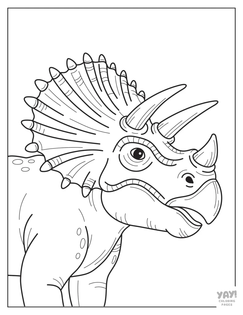 Triceratops coloring page