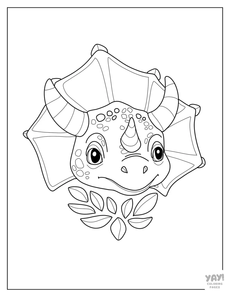 Triceratops head to color