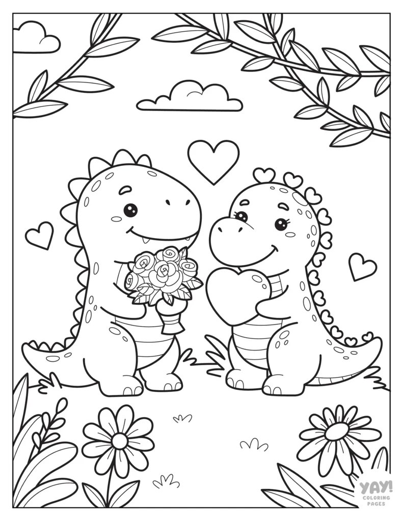 Dinosaurs in love