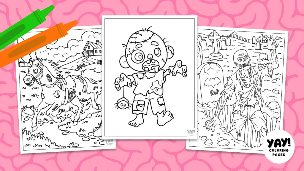 Zombie coloring pages from Yay! Coloring Pages