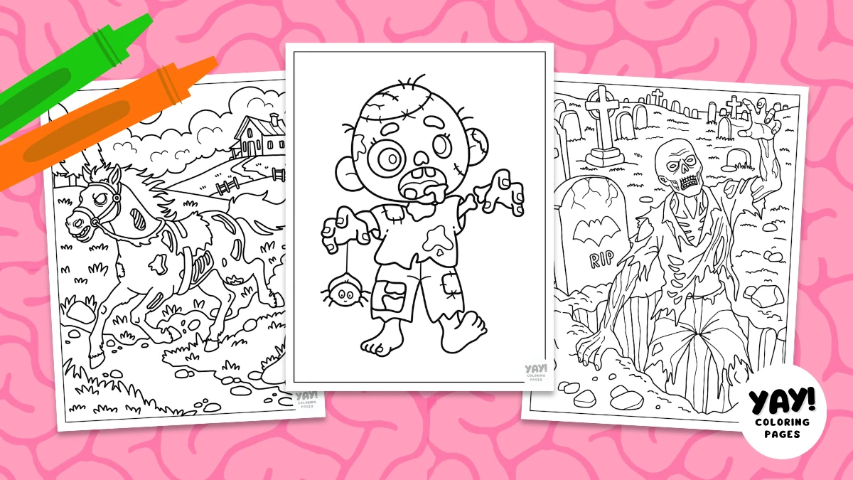 Zombie coloring pages from Yay! Coloring Pages